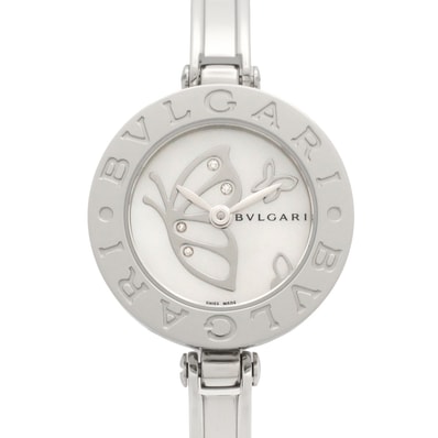 ブルガリ BVLGARI B-zero1 バタフライ 腕時計 時計 ステンレススチール ダイヤモンド レディース ホワイト系 ホワイトシェル BZ22S 【中古】