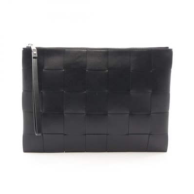 ボッテガヴェネタ BOTTEGA VENETA マキシイントレチャート セカンドバッグ クラッチバッグ バッグ レザー メンズ ブラック系 649616VBWD38803 【新品】