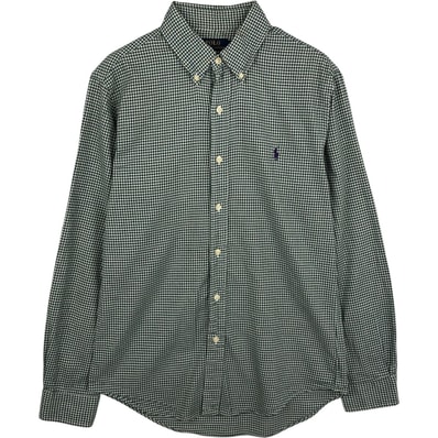 古着 ラルフローレン Ralph Lauren POLO RALPH LAUREN SLIM FIT ギンガムチェック 長袖 ボタンダウンチェックシャツ メンズM相当/eaa613293