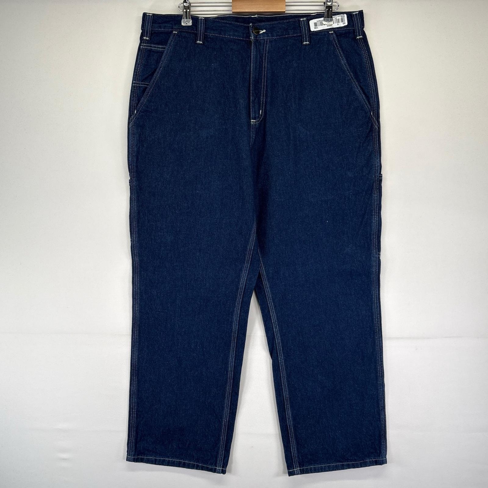 古着 カーハート Carhartt デニム パンツ ペインターパンツ ワーク ジーパン ワーク 大きいサイズ w38 L28  ブルー系 メンズ