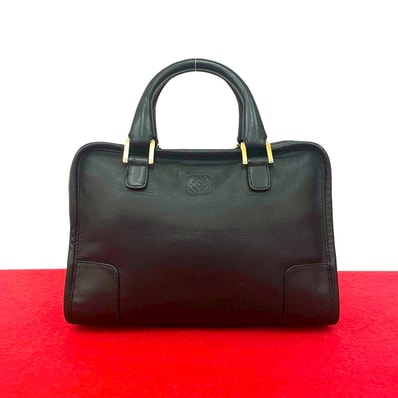 LOEWE ロエベ アマソナ 28 アナグラム ロゴ レザー ハンドバッグ ブラック
31435