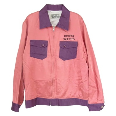 WACKO MARIA ワコマリア ブルゾン TWO-TONE 50'S JACKET レーヨン 2トーン ジップアップ ジャケット ブルゾン ピンク系 S【中古】