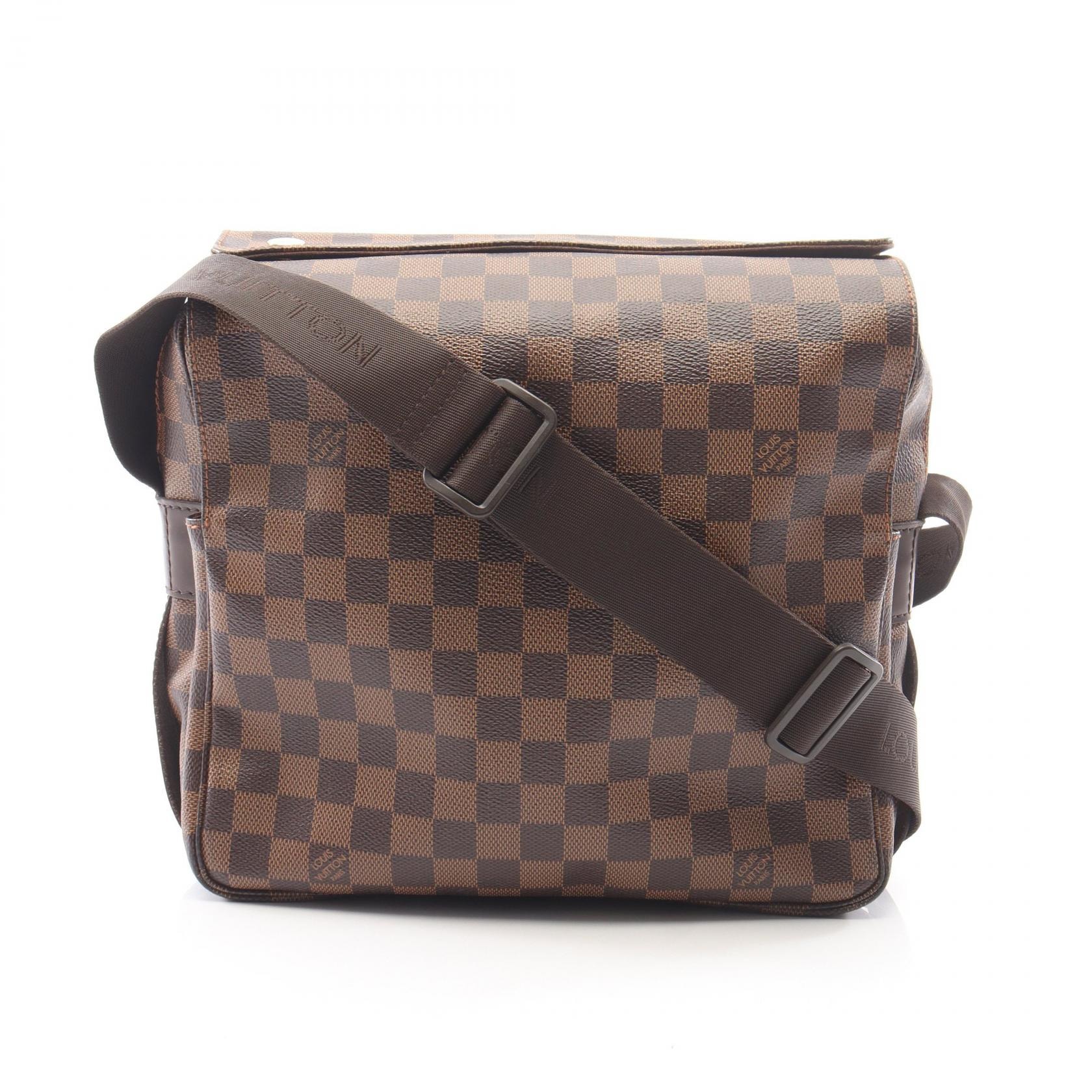 ルイ・ヴィトン LOUIS VUITTON ナヴィグリオ ショルダーバッグ バッグ PVCコーティングキャンバス レザー ダミエ エベヌ メンズ レディース ブラウン系 N45255 【中古】