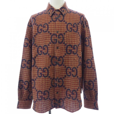 グッチ GUCCI マキシ GG ギンガム ウール シャツ 756842 ZAOBM シャツ