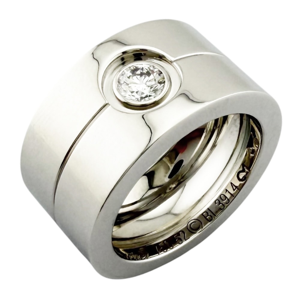 カルティエ ハイラブ リング 指輪 12号 18金 K18ホワイトゴールド ダイヤモンド レディース CARTIER 中古