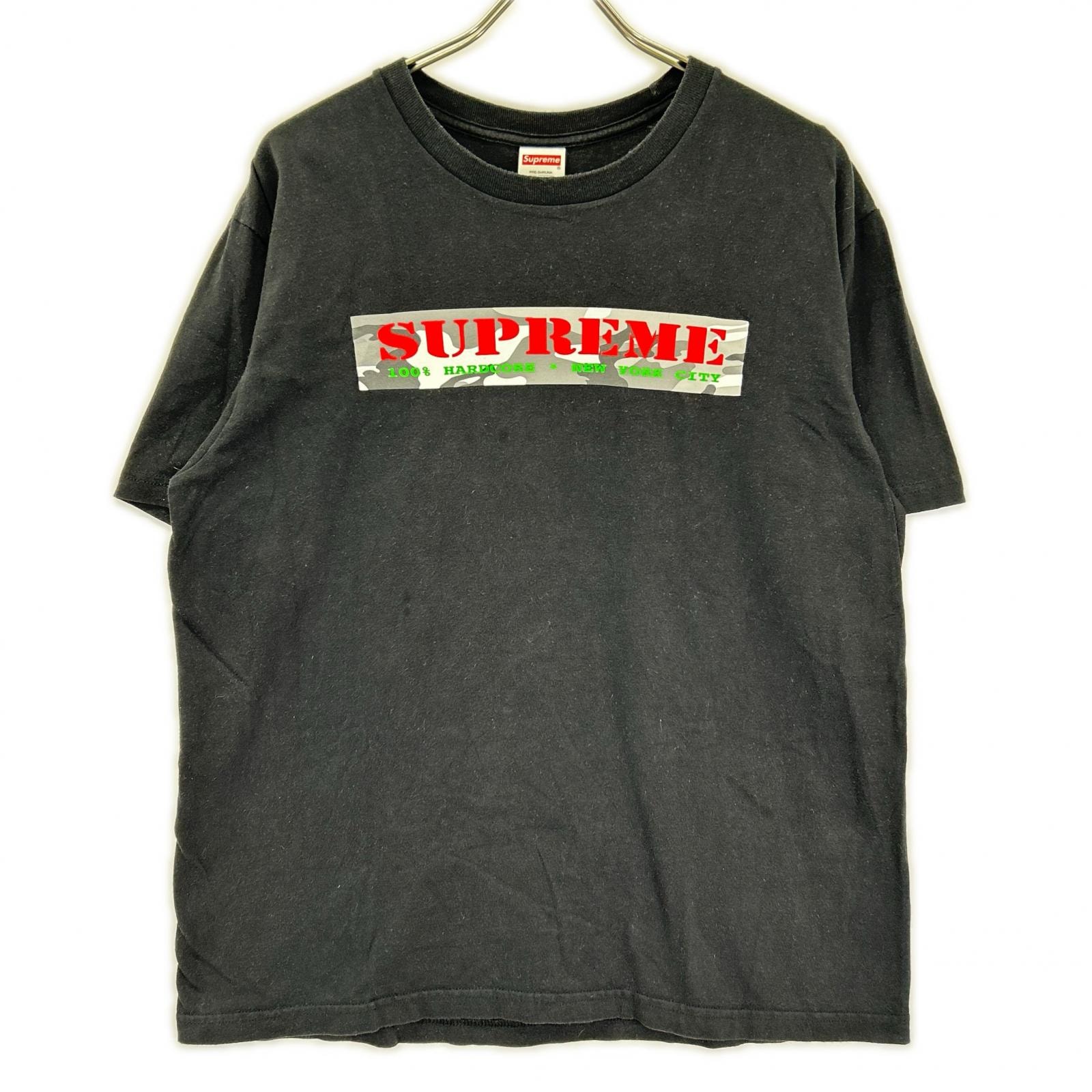 シュプリーム 25SS ブラック HARDCORE Tee/ショートスリーブカットソー M