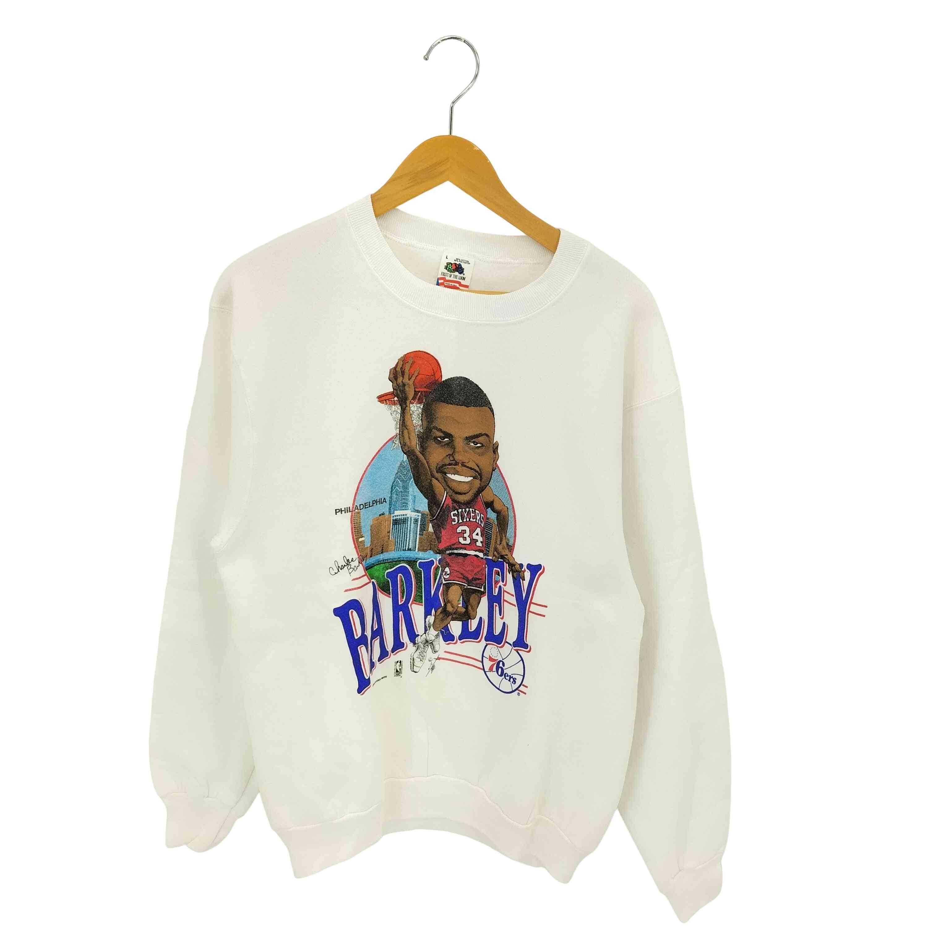 90s NBA バスケットボールプレイヤープリント クルーネック スウェット【1140110870281】