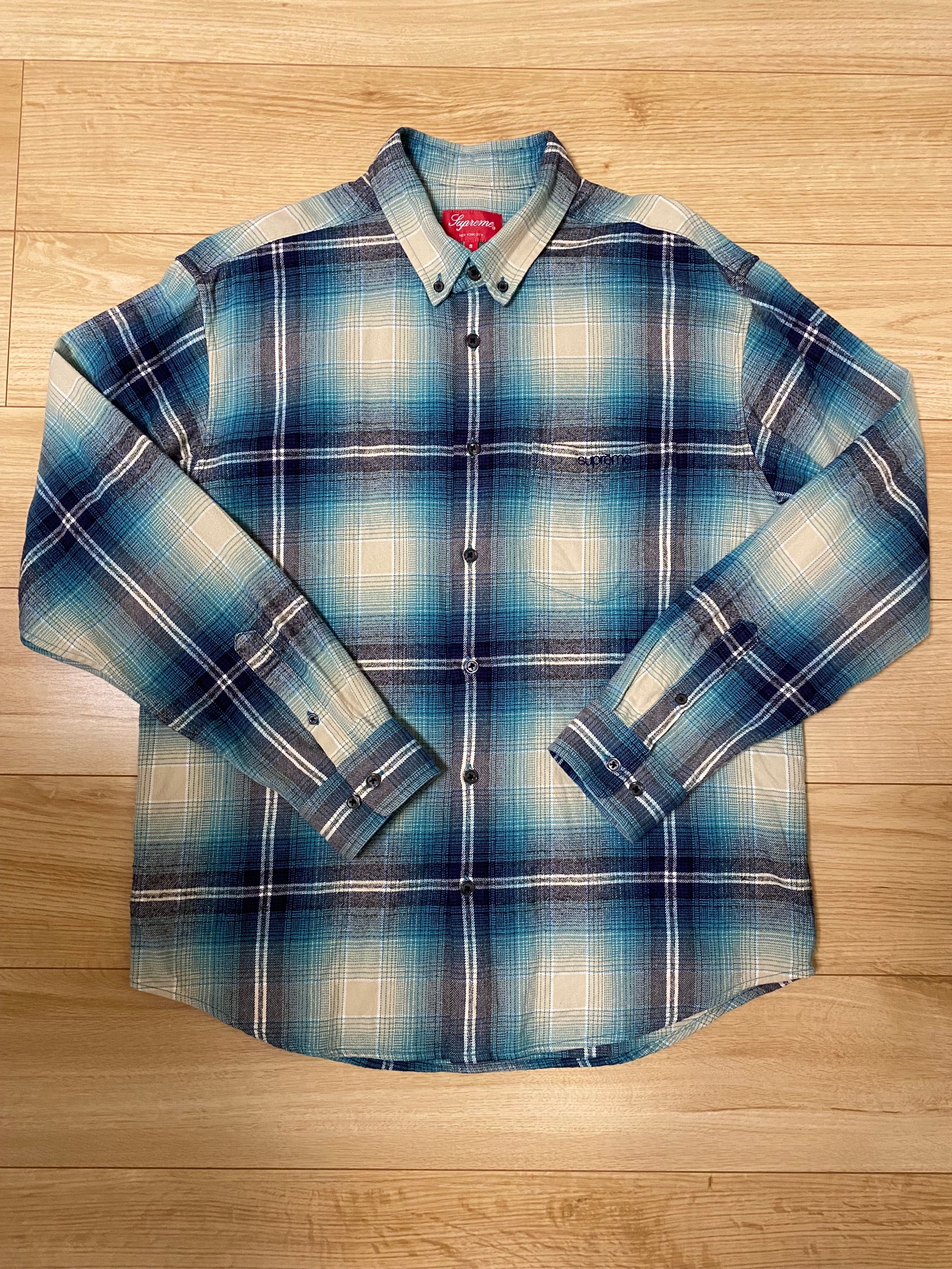 Supreme Shadow Plaid Flannel Shirt "Blue"