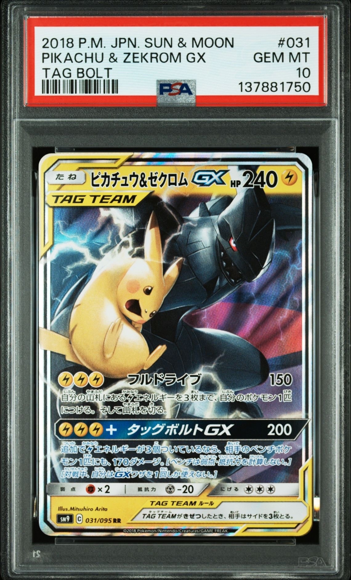 ピカチュウ&ゼクロムGX RR [SM9 031/095](拡張パック「タッグボルト」)