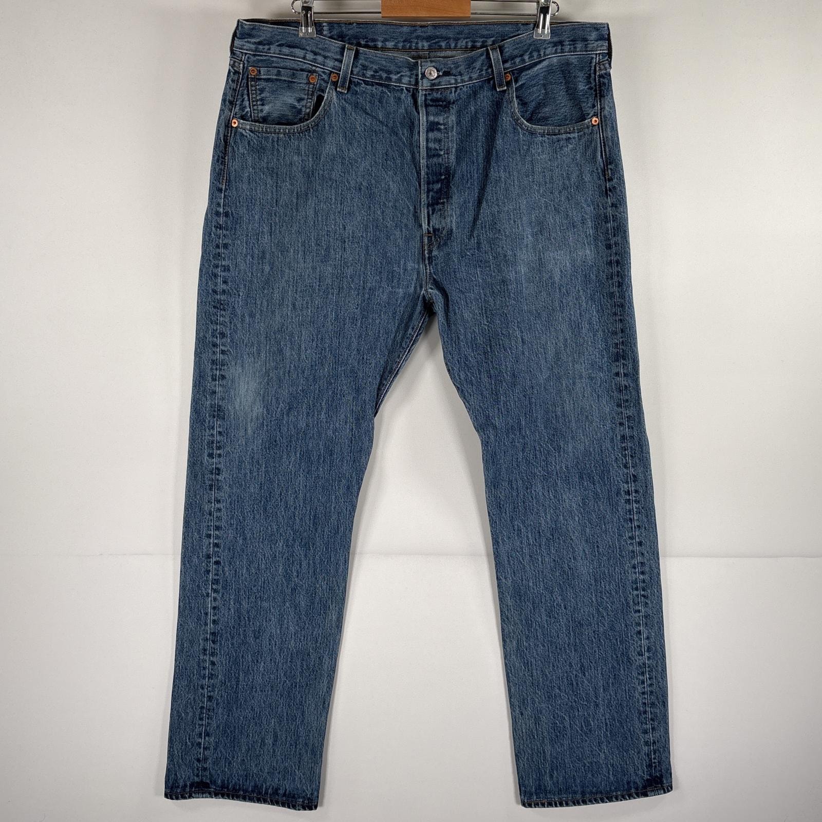 古着 リーバイス Levi's デニムパンツ 501 ストレート ジーパン ボタンフライ ジーンズ 5ポケット w40 L32 ブルー メンズ