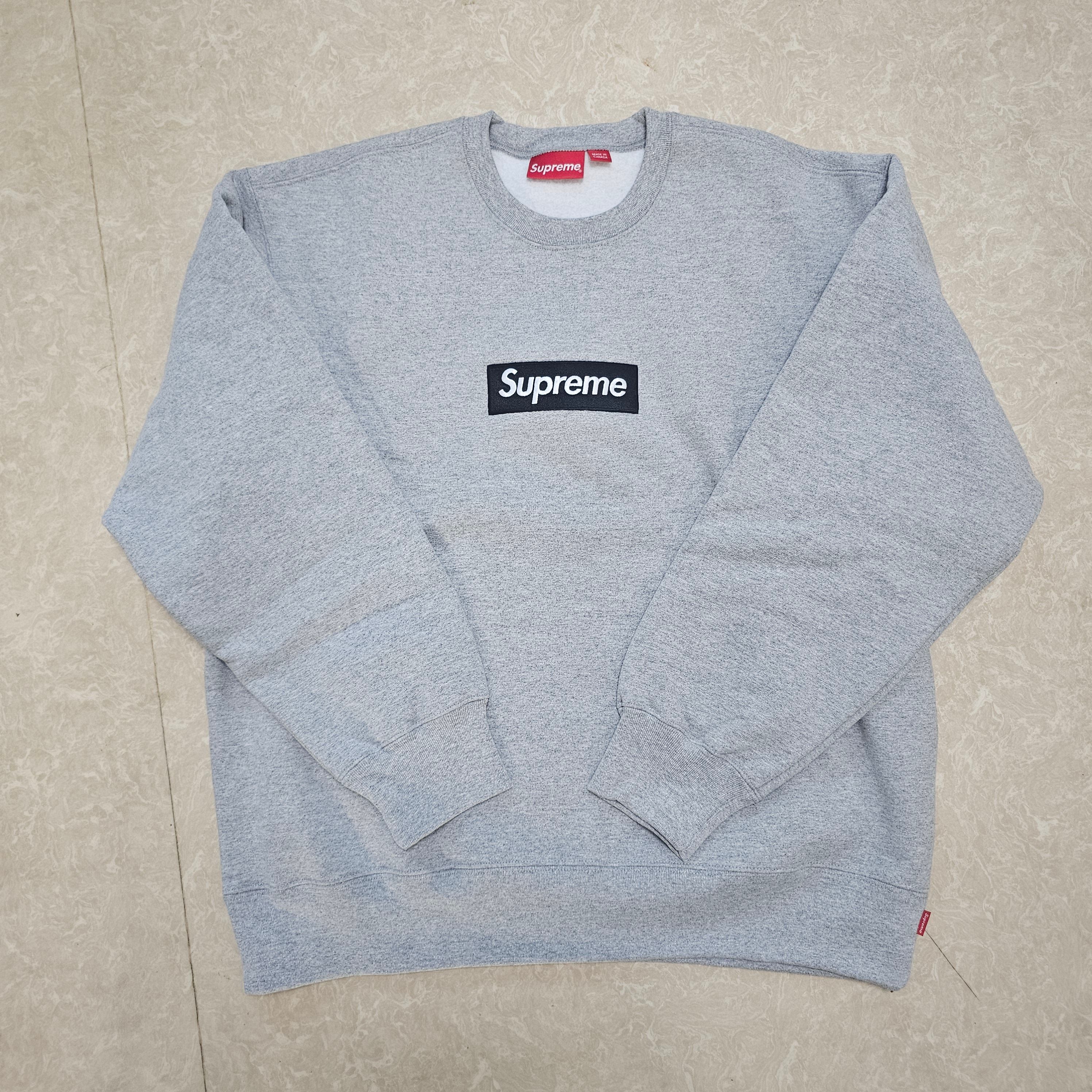 Supreme Box Logo Crewneck "Heather Grey" (22FW)