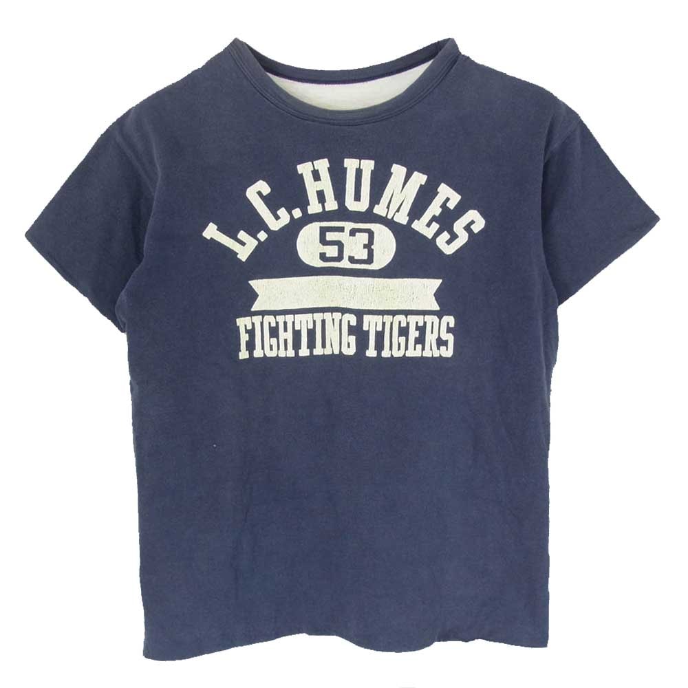 The REAL McCOY'S ザリアルマッコイズ Tシャツ sports wear リバーシブル プリント Tシャツ ネイビー系 M【中古】