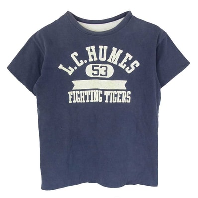 The REAL McCOY'S ザリアルマッコイズ Tシャツ sports wear リバーシブル プリント Tシャツ ネイビー系 M【中古】