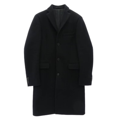ACNE STUDIOS アクネストゥディオズ コート 221163 GARRET ウール チェスターコート ブラック系 46【中古】