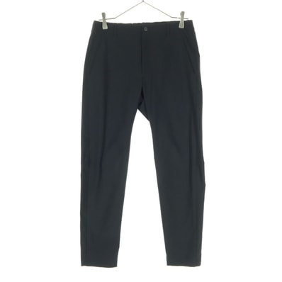 美品 DESCENTE デサント MOVE SPORTS ストレッチ テーパードパンツ S ブラック ウエストドローコード 薄手