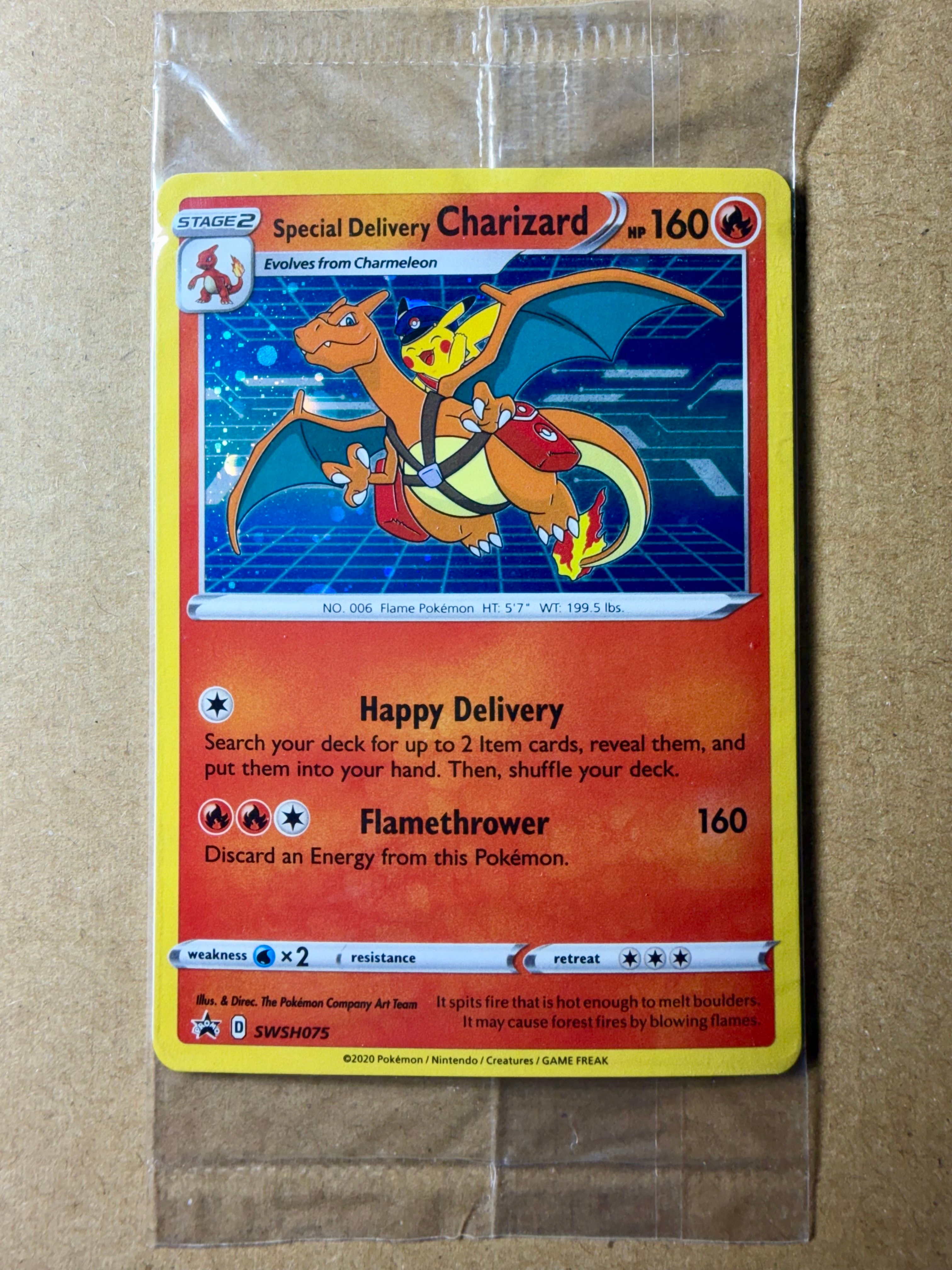 スペシャルデリバリーリザードン P [SWSH075]【英語版】(ソード&シールド「2022 ポケモンセンター イギリス スペシャルプロモ」)