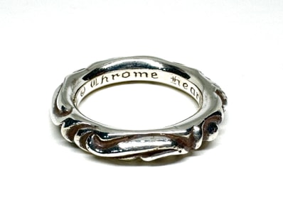 Chrome Hearts Scroll Band Ring "Silver"