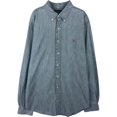 古着 ラルフローレン Ralph Lauren CLASSIC FIT クラシックフィット 長袖 ボタンダウンシャツ メンズXL相当/eaa642802