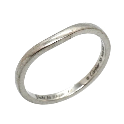 【6jkb0446】カルティエ リング バレリーナ Pt950 プラチナ #58【中古】メンズ