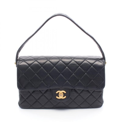シャネル CHANEL マトラッセ ダブルフェイス ショルダーバッグ ハンドバッグ バッグ ラムスキン(羊革) レディース ブラック系 【中古】