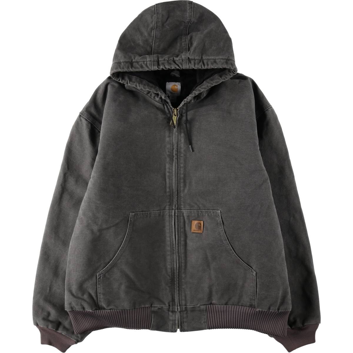 古着 カーハート Carhartt アクティブジャケット 中綿入り ダックフルジップパーカー メンズXXL相当/eaa651287