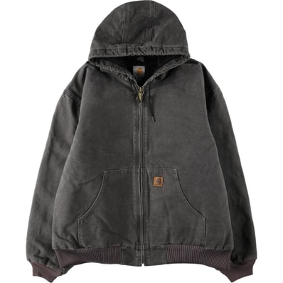 古着 カーハート Carhartt アクティブジャケット 中綿入り ダックフルジップパーカー メンズXXL相当/eaa651287