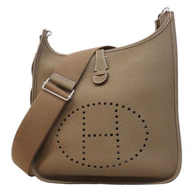 【6dd4366】エルメス ショルダーバッグ エヴリン3PM トリヨンクレマンス エトゥープ B刻印【中古】レディース