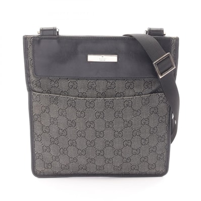 グッチ GUCCI GGデニム ショルダーバッグ バッグ デニム レザー レディース ブラック系 27639 【中古】