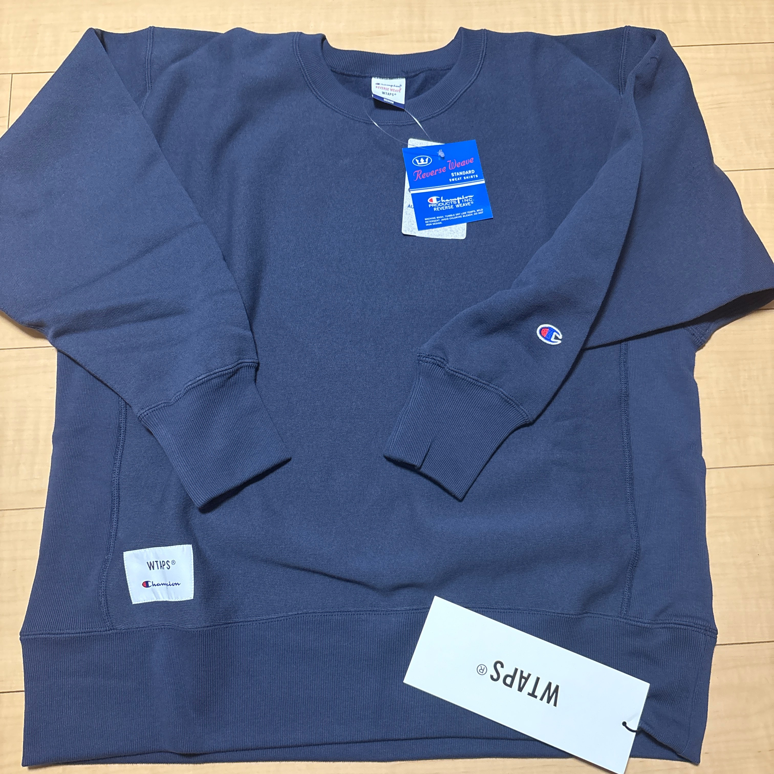  Wtaps × Champion Crewneck Sweatshirt Navy ダブルタップ チャンピオン コラボ スエットMサイズ 新品未使用