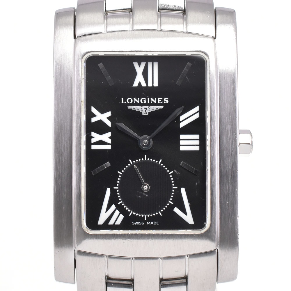 ロンジン LONGINES L5.655.4 ドルチェビータ スモールセコンド ブラック クォーツ メンズ 良品 腕時計 G#146879