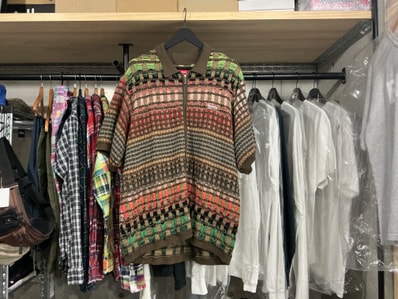 Supreme Gradient Grid Zip Up Polo "Brown"