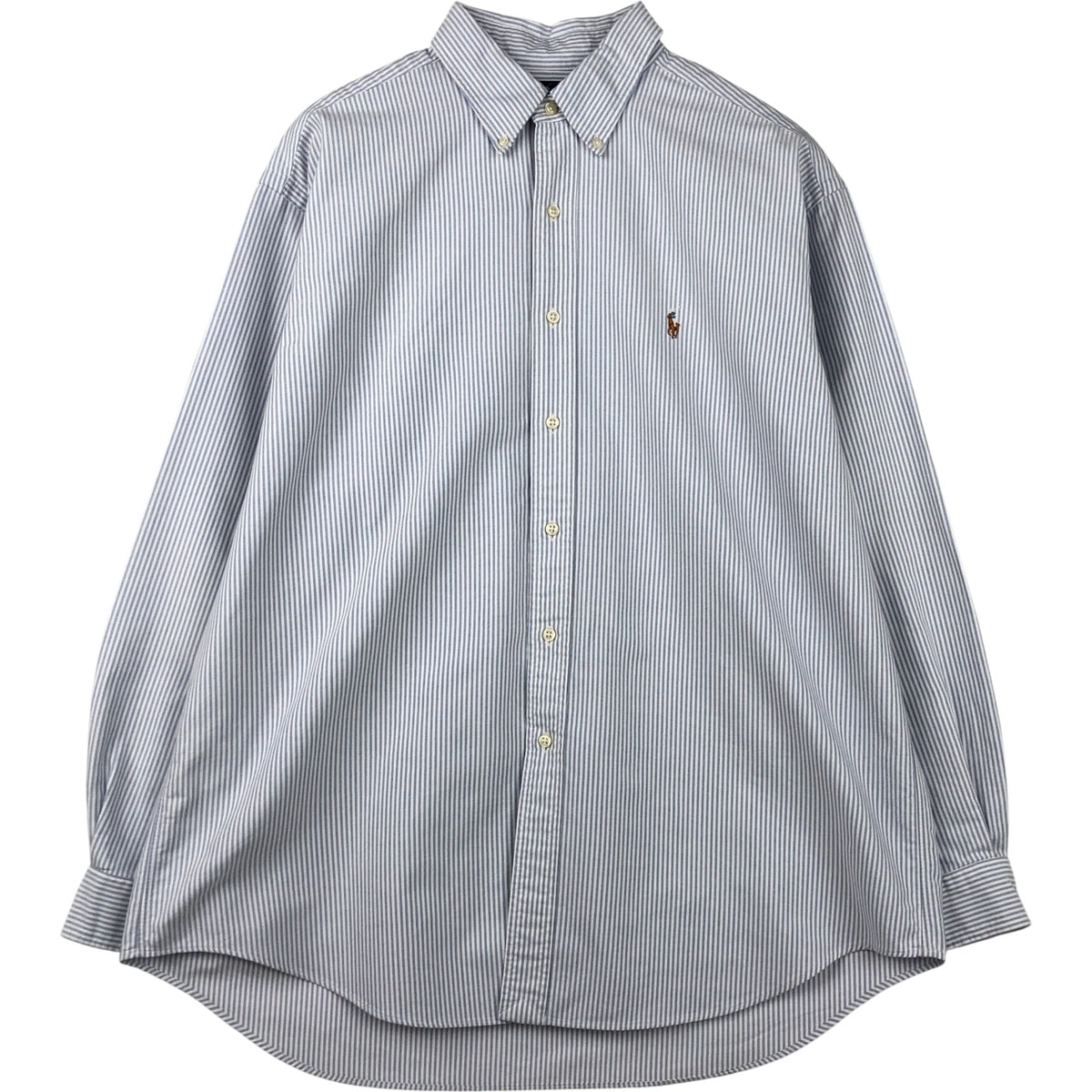 古着 ラルフローレン Ralph Lauren BLAKE 長袖 ボタンダウンストライプシャツ メンズXL相当/eaa614714