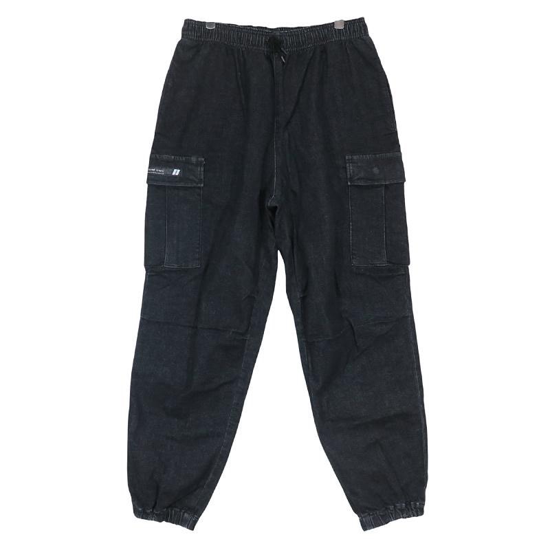 WTAPS 더블 탭스 22AW 기믹/팬츠/코튼.데님 222WVDT-PTM02 기믹 팬츠 코튼 데님 블랙 6포켓 카고 팬츠 사이즈 02 (M)