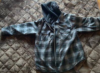 Supreme Hooded Flannel Zip Up Shirt "Black"