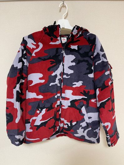 Supreme / Nike Arc Corduroy Hooded Jacket "Red Camo"