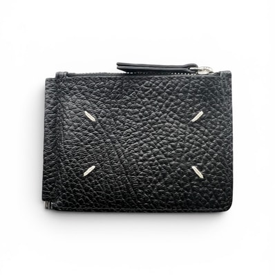 Maison Margiela 極美品 メゾンマルジェラ 4ステッチ WALLET SLIM 2 PINCER 二つ折り財布 コンパクトウォレット マネークリップ SA1UI0022 レザー 2023年 ブラック Aランク 中古 鑑定済
