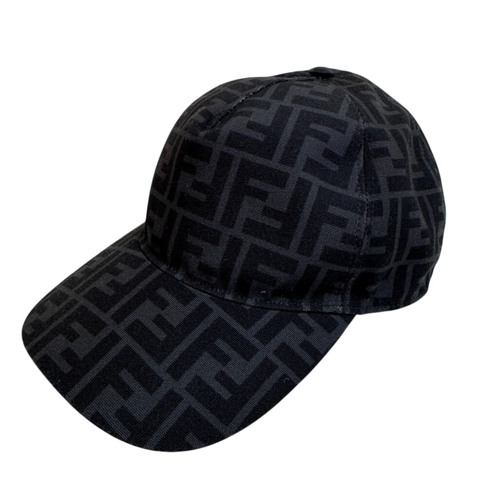 フェンディ FENDI キャップ ズッカ柄 FXQ768 ブラック