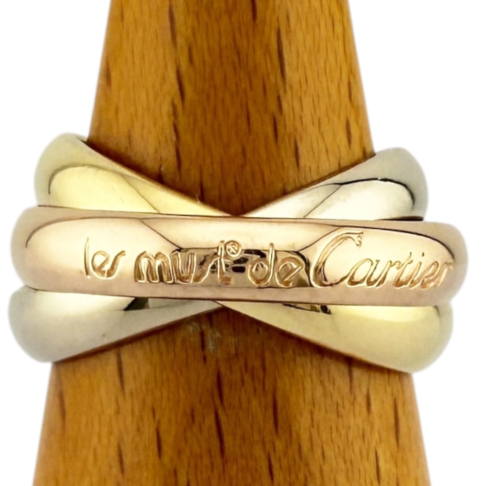 カルティエ トリニティ リング 指輪 10号 18金 K18イエローゴールド レディース CARTIER 中古