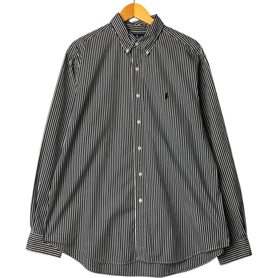 古着 ラルフローレン Ralph Lauren CLASSIC FIT クラシックフィット 長袖 ボタンダウンストライプシャツ メンズXL相当/eaa575322