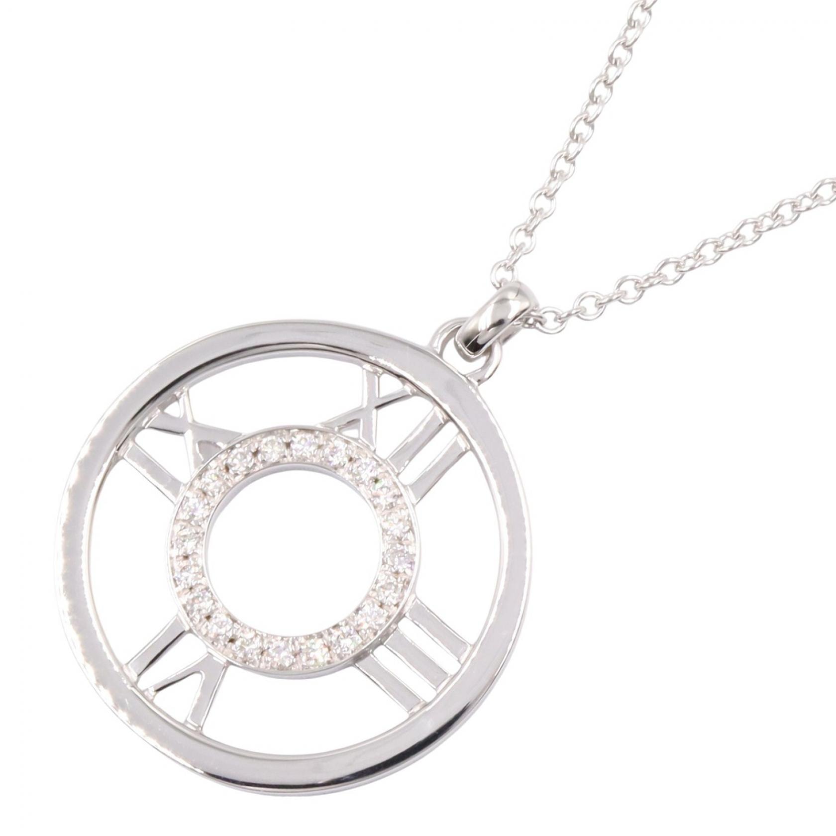 ティファニー TIFFANY&CO アトラス ダイヤ ネックレス ネックレス ジュエリー K18WG(ホワイトゴールド) ダイヤモンド レディース シルバー系 / クリア系 【中古】