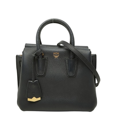 エム シー エム ハンドバッグ ショルダーバッグ 2WAY ブラック レザー レディース MCM 【中古】
