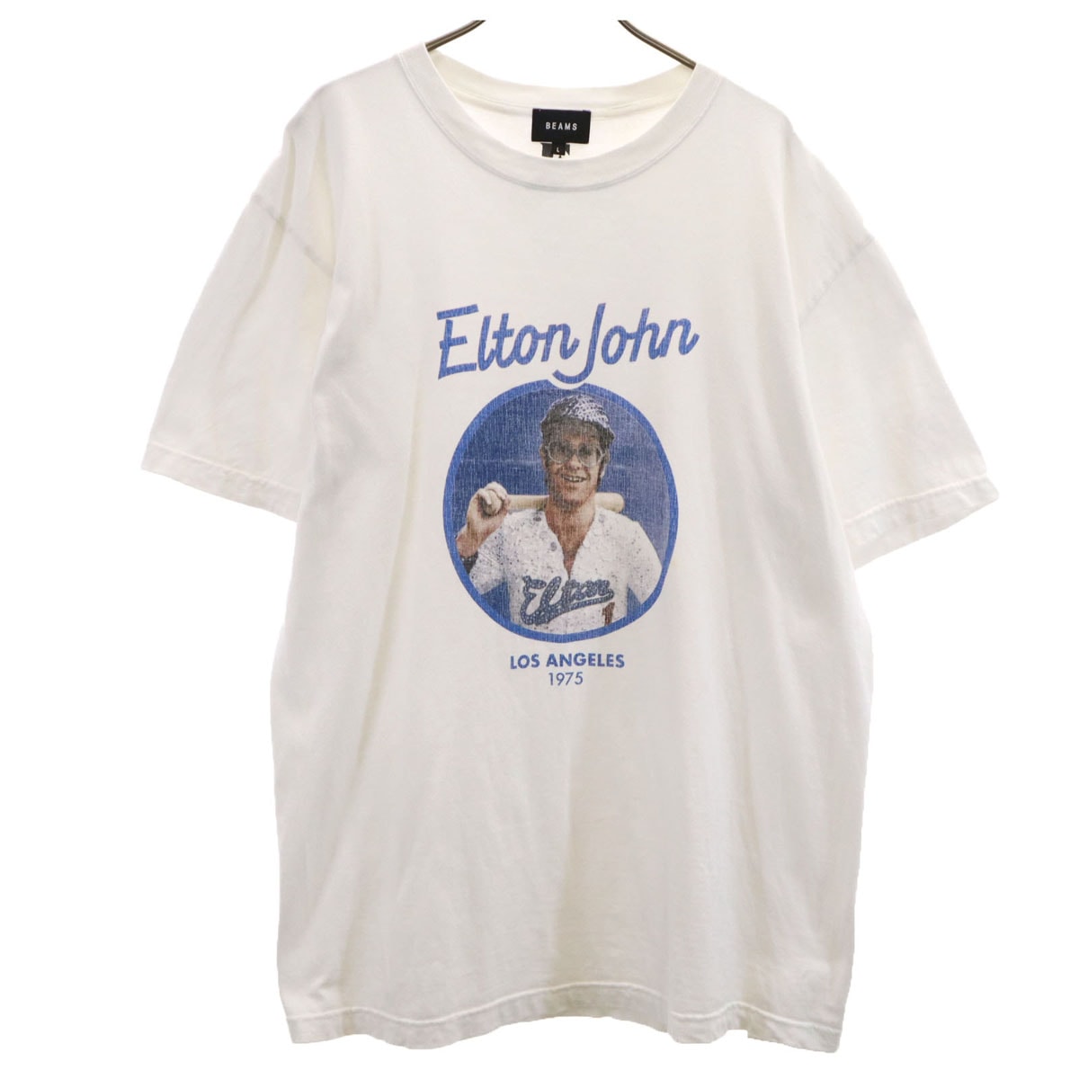 BEAMS ビームス 半袖 Tシャツ L ホワイト エルトンジョン