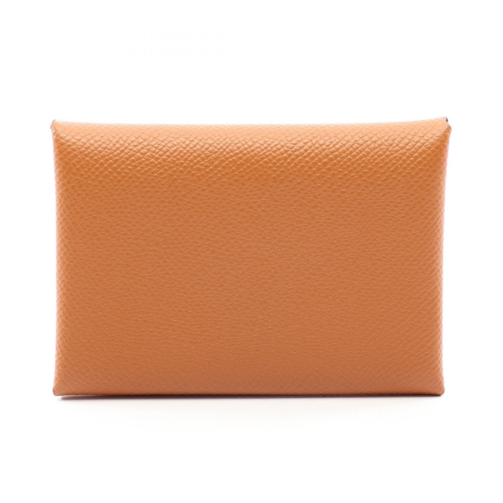エルメス HERMES カルヴィデュオ コインケース 財布 レザー ヴォーエプソン ヴォーエプソン ゴールド B刻印(2023年製造) レディース ブラウン系 【中古】