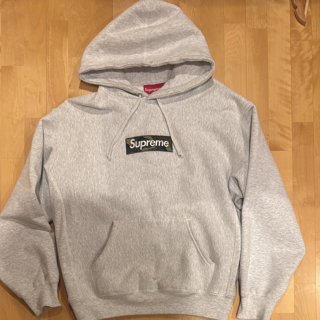 Supreme Box Logo Hooded Sweatshirt "Ash Grey" (23FW)
