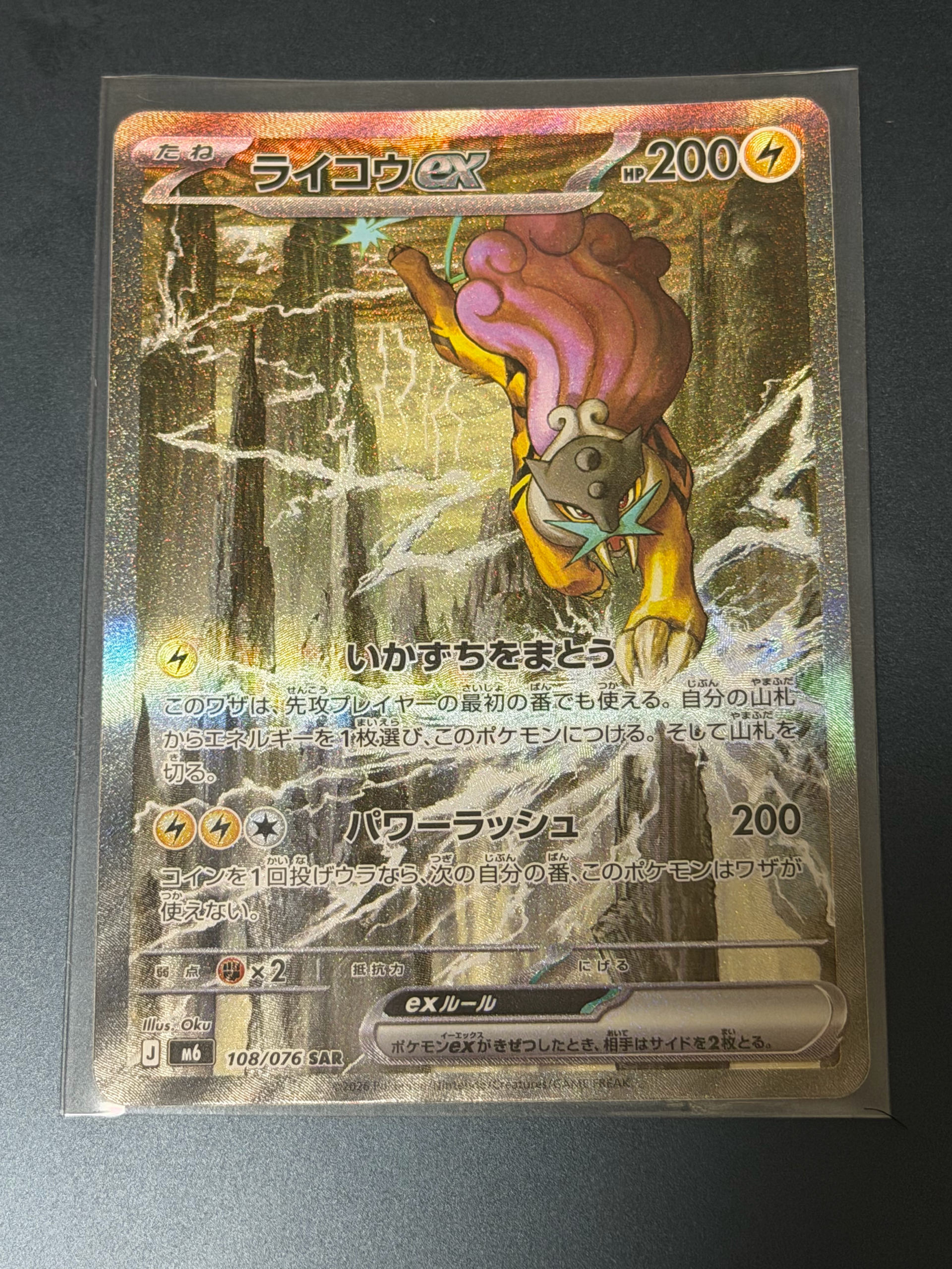 A（きれいな状態）】ライコウex SAR [M6 108/076](拡張パック