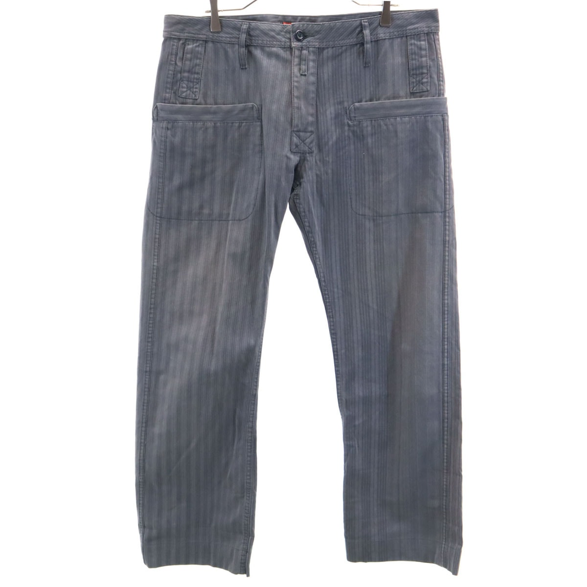 DIESEL ディーゼル ストライプ柄 パンツ W34 グレー
