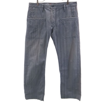 DIESEL ディーゼル ストライプ柄 パンツ W34 グレー