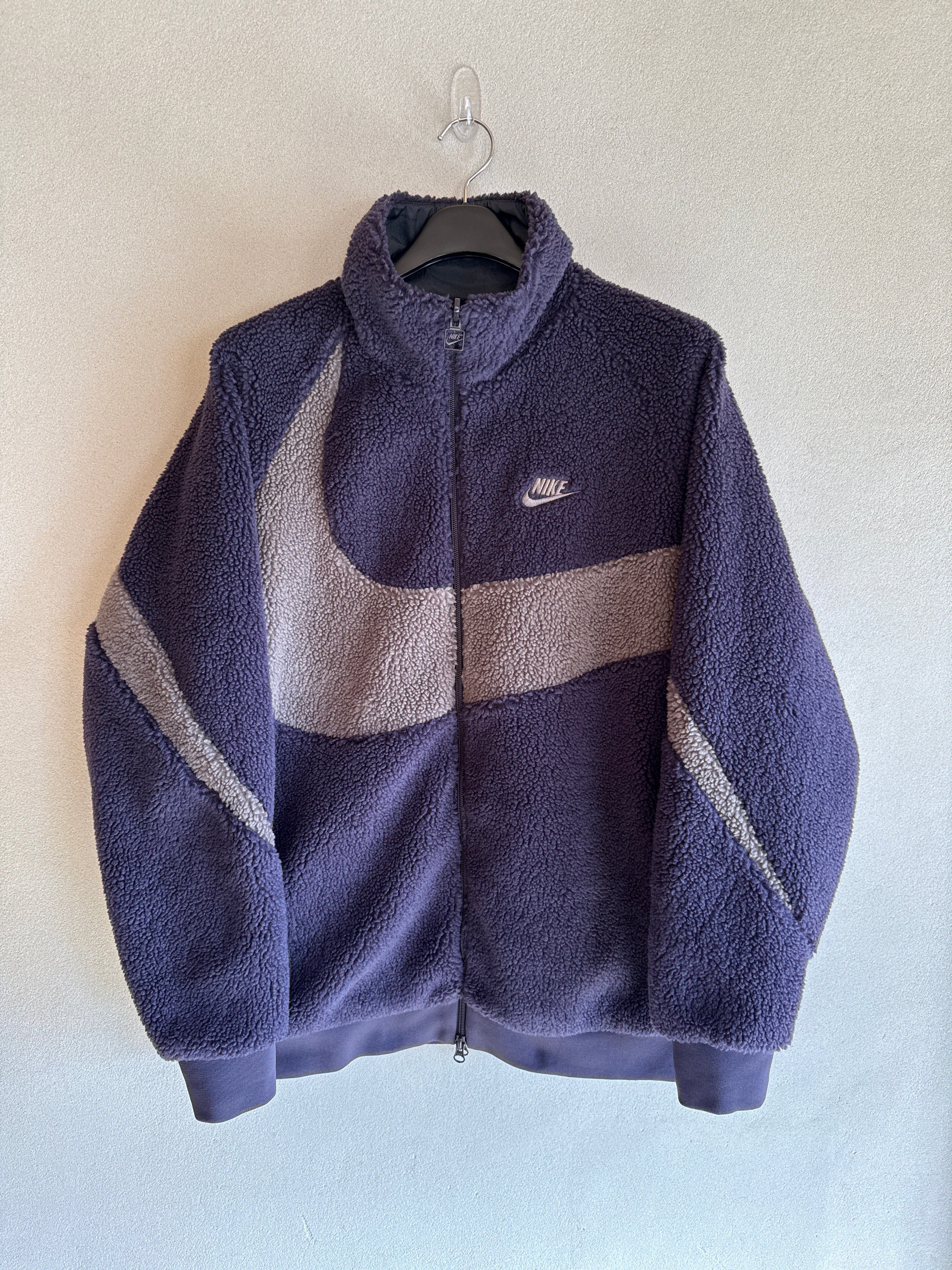 Nike Big Swoosh Reversible Boa Jacket "Cave Purple"