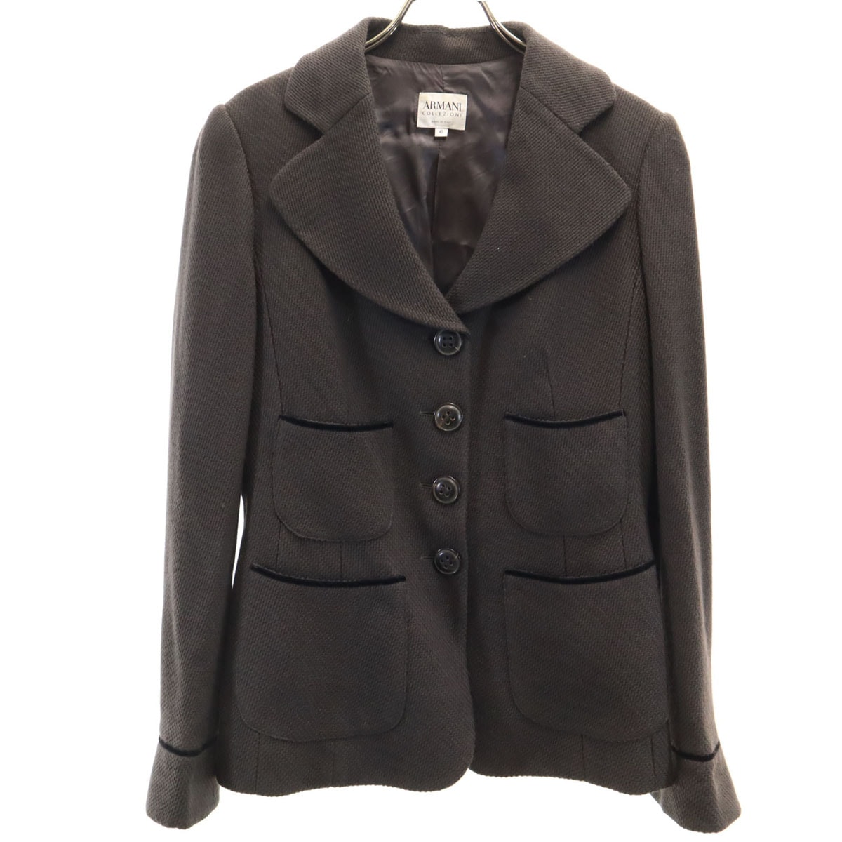 ARMANI COLLEZIONI アルマーニコレッツォーニ イタリア製 ウールジャケット 40 チャコール