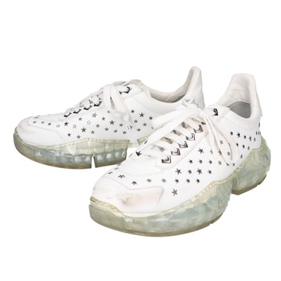 ジミーチュウ ダイヤモンドシリーズ レザー スニーカー 40